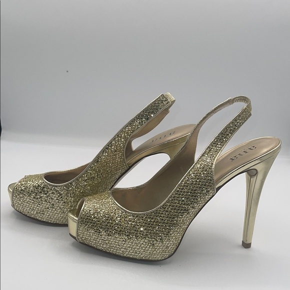 A.N.A Gold Stiletto Slingback Heels - Picture 5 of 5